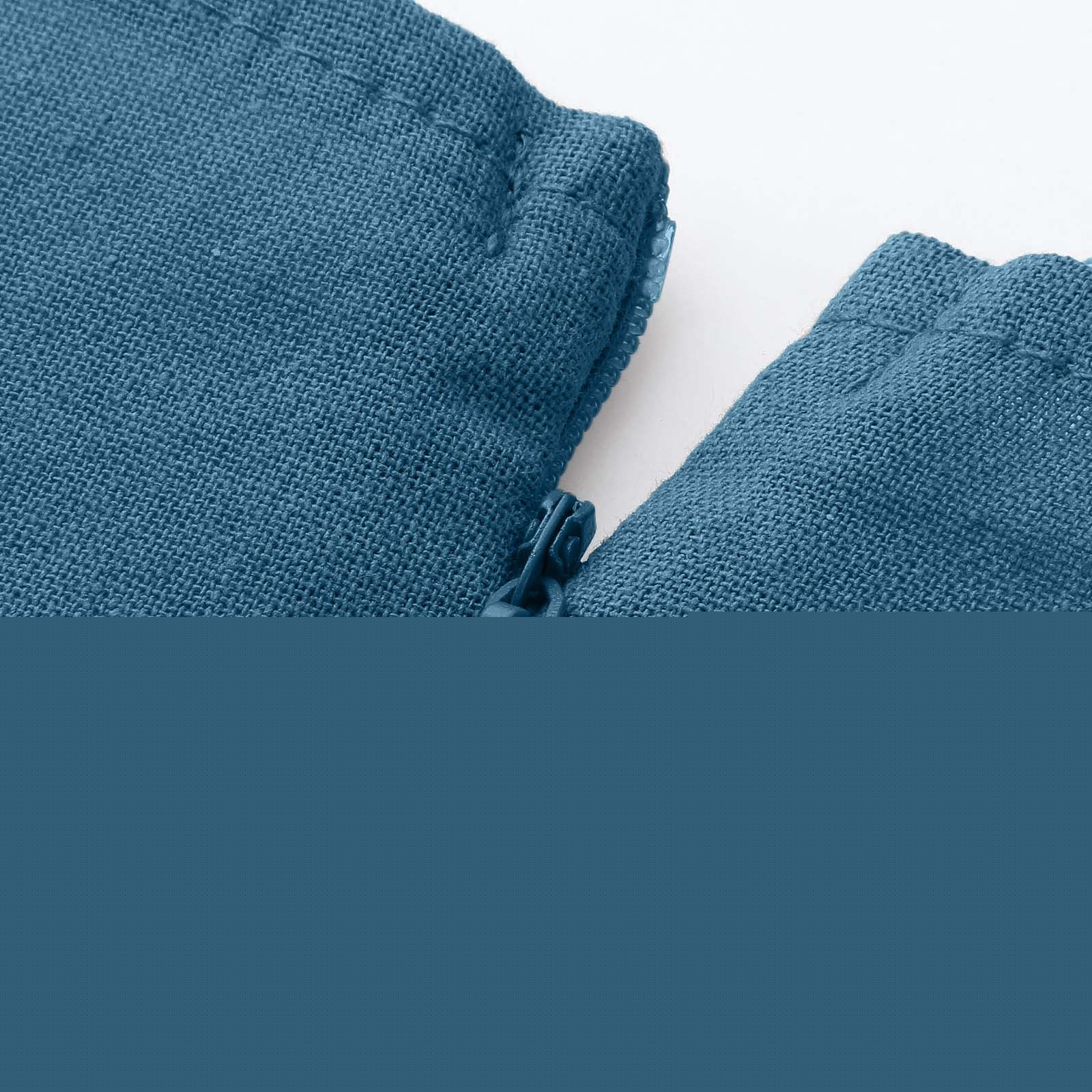 thumbnail image 5 of Atogsazn Women's Cotton Linen Loose Rompers Casual Shorts Sleeve V Neck Belt Jumpsuits Solid Color Overalls Pants Blue XXL, 5 of 7