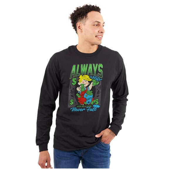 Dennis The Menace Always Hungry Men's Long Sleeve Tee T Shirt Brisco Brands S