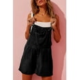 thumbnail image 2 of Women's Black Casual Denim Romper with Grommet Tie Straps, 2 of 12