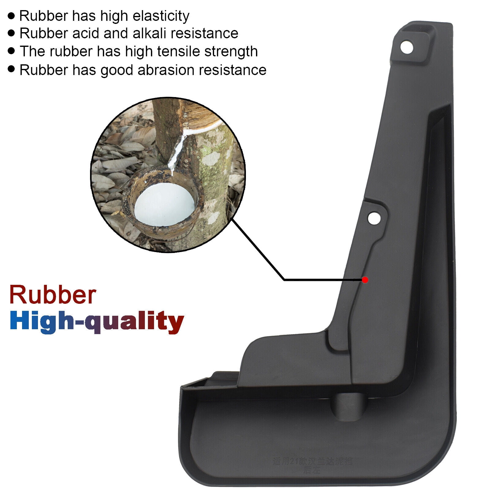 4x Mud Flaps Splash Guard Fender for Toyota Highlander 2020 2021 2022 Black