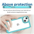 thumbnail image 5 of Dteck for iPhone 13 Case, Slim Lightweight Anti-Scratch Clear Back Shockproof Hard Bumper Transparent Cover for Apple iPhone 13 6.1" 2021, Skyblue, 5 of 8