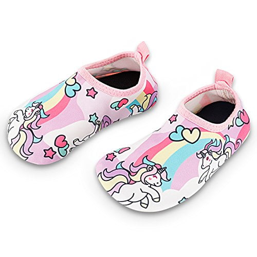 Bigib Toddler Kids Swim Water Shoes Quick Dry Non-Slip Water Skin Barefoot Sports Shoes Aqua Socks for Boys Girls Toddler 
