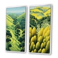 thumbnail image 3 of Designart "Majestic Mountain Forest Green Valley Vision VII" Meadow Framed Wall Art Set Of 2 - Traditional Green Gallery Wall Frame Set For Home Decor, 3 of 6
