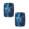 thumbnail image 2 of FOR U DESIGNS Turtle Hibiscus Print Stool Covers Rectangle 2 pcs Breathable Saddle Bar Stool Slipcover Removable Height Bar Stools Slipcovers with Elastic Band, 2 of 9