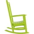 thumbnail image 6 of Paradise Classic Adirondack Plastic Outdoor Porch Furniture Rocking Chair High Back HDPE Poly Lumber, Lime, 6 of 9