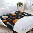 thumbnail image 3 of Cozy Autumn Flannel Blanket - Soft Warm and Durable with Pumpkin and Gourd Pattern for Sofa Travel Bed and Chair, 3 of 7