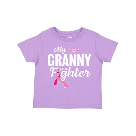 

Inktastic Breast Cancer Awareness My Granny is a Fighter Gift Toddler Boy or Toddler Girl T-Shirt