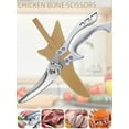 thumbnail image 1 of Heavy Duty Stainless Steel Kitchen Scissors Multipurpose Ultra Sharp Utility Scissors  Professional Poultry Shears for Bone  Chicken  Meat  Fish  Turkey, 1 of 11