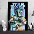 thumbnail image 2 of Cuadro Decorativo Cartel Star Wars Boba Canvas Listo Para Colgar 28x41cm Jungle Art Impresion Tela Arte, 2 of 6