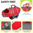 thumbnail image 3 of Dog Life Jacket, Puppy Life Jackets for Small Dogs, Small Doggie Life Vest for Swimming, Lightweight Extra Small Dog Swim Vest with Handle, Puppy Life Vest for Boating, Cat Lifevest Red, XS, 3 of 6