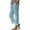 Light Blue, variant on cocolona Womens Plus Size Cotton Linen Pants 2025 Summer Casual Beach Pants Side Button Elastic Waist Trousers with Pockets