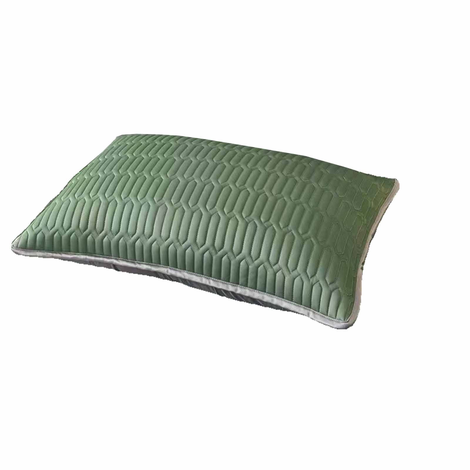 Hmgxay Breathable & Hair-Friendly Latex Pillowcase, 3-Layer Cooling Pillow Cover with Ice Silk Fabric, 30.7"x18.9" Bed Pillow Protector for Hygienic Sleep Hair Care(Army Green)