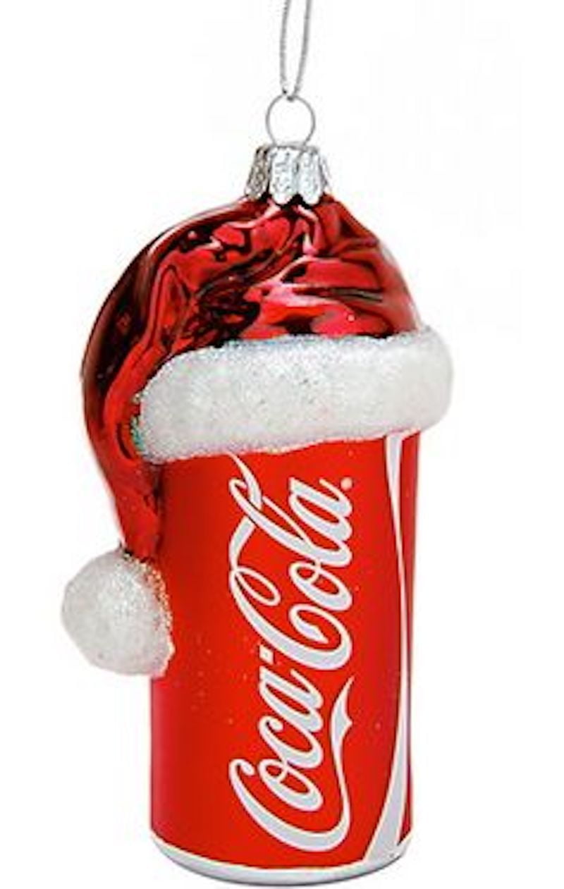 Authentic Coca Cola Coke Can With Santa Hat Christmas Ornament New with