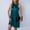 Dresses-474Blue, variant on Satin Dress for Women Sleeveless Halter Mini Dress Loose Fit Shift Dress Silky Smooth High Neck Elegant Party Evening Night Club Wear