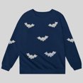 thumbnail image 5 of SJLDQY Unisex Kids Halloween Sweatshirts Hallowmas Bat Graphic Long Sleeve Crewneck Sweatshirt Fall Winter Lined Warm Pullover Tops, 5 of 5