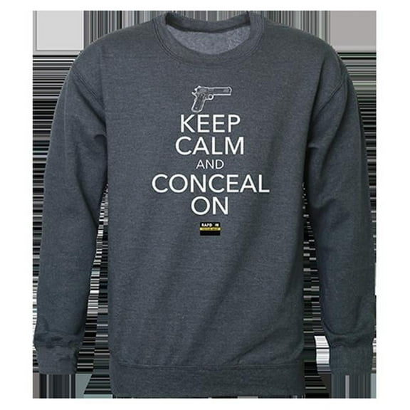 Conceal on Graphic Crewneck Sweatshirt, Heather Charcoal - 2XL
