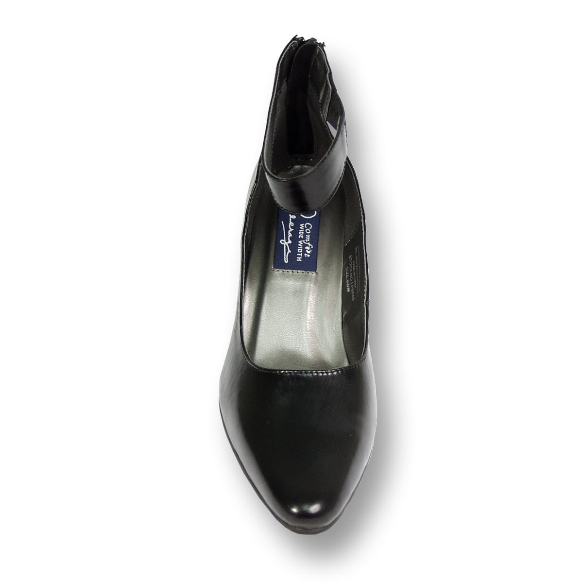 PEERAGE Diane Women's Wide Width Leather Dress Pump BLACK 9