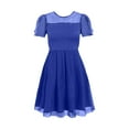 thumbnail image 3 of Gvdentm Girls Contrast Mesh Long Sleeve High Waist A Line Easter Dress Size 5-16 Years(Blue,9-10 Years), 3 of 4
