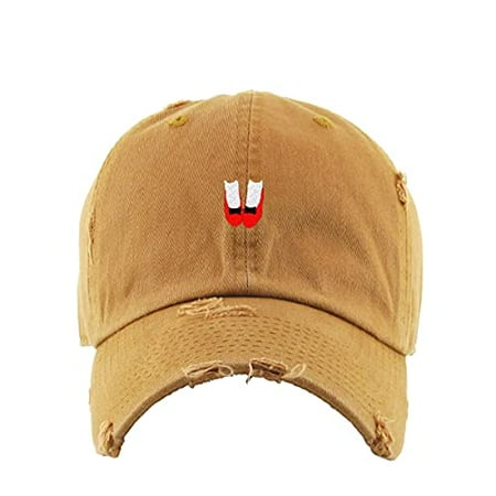 

Lady Shoes Vintage Baseball Cap Embroidered Cotton Adjustable Distressed Dad Hat