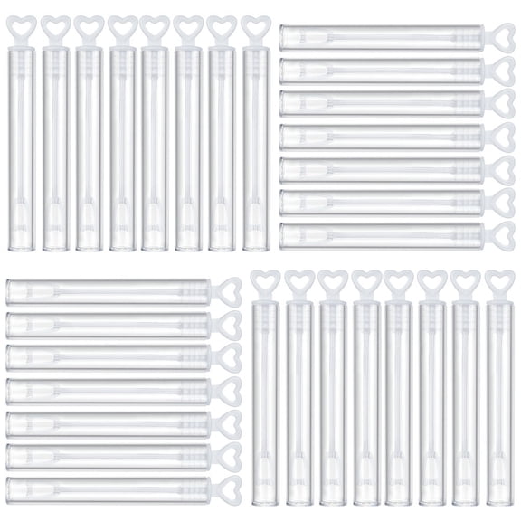 LOLIPPYY 30Pcs Refilled Bubble Wands Transparent Durable Plastic for Bubble Making in Parties and Weddings