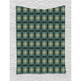 thumbnail image 1 of Fractal Tapestry, Vintage Artistic Blossoms Digital Artwork Graphic Ethereal Fantasy, Wall Hanging for Bedroom Living Room Dorm Decor, 40W X 60L Inches, Pale Blue Brown and Mustard, by Ambesonne, 1 of 2