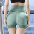 thumbnail image 4 of Tiqkatyck Yoga Shorts for Women, Women's Fashion Solid Color Seamless Tights Casual Yoga Shorts Tights for Women, Workout Leggings for Women Green XL, 4 of 5