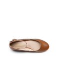 thumbnail image 3 of Flats para mujer DREAM PAIRS REVONA marrones con correa al tobillo, 3 of 6