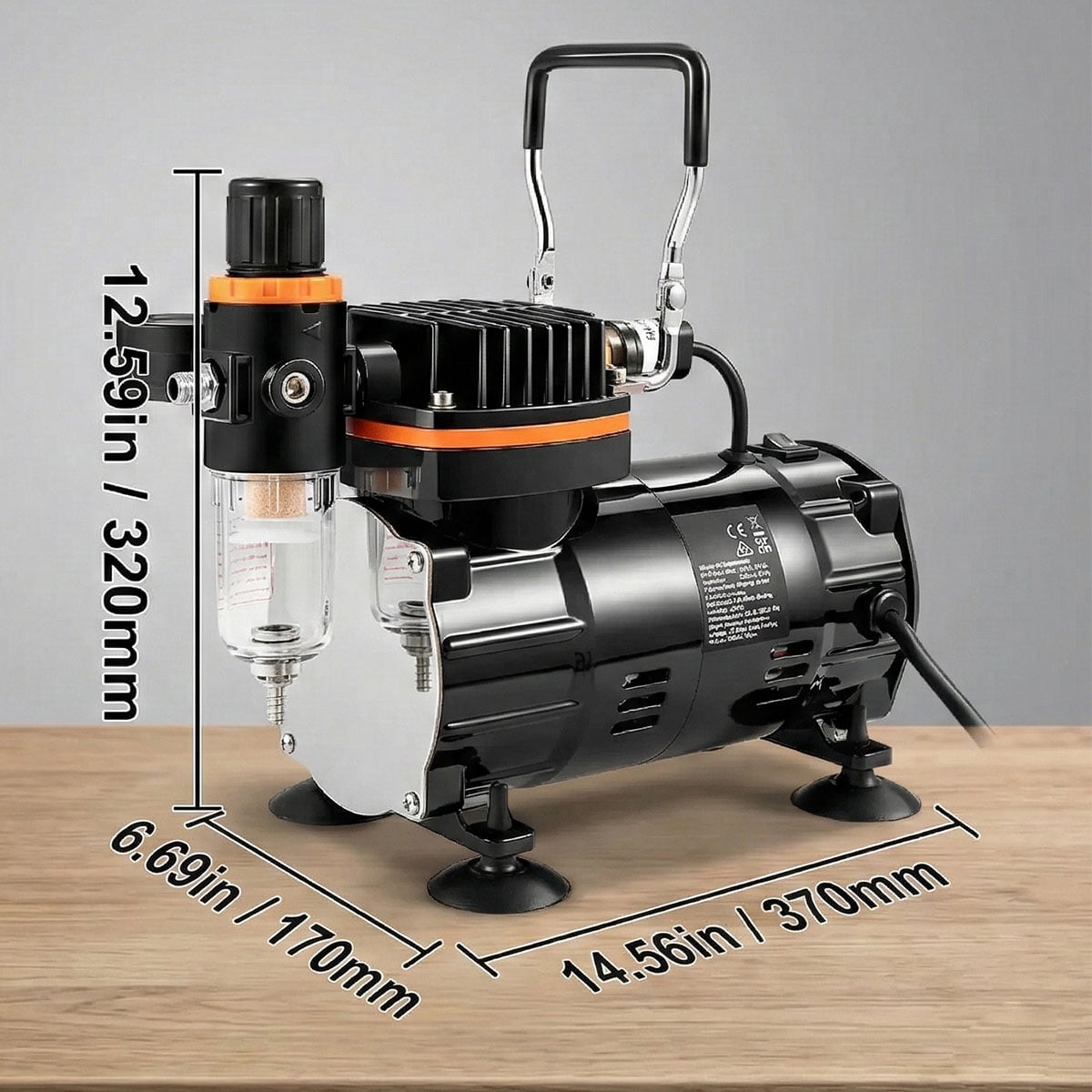 Expert Airbrush Kit with Compressor, Multi-Use Dual-Action Gravity Airbrush System