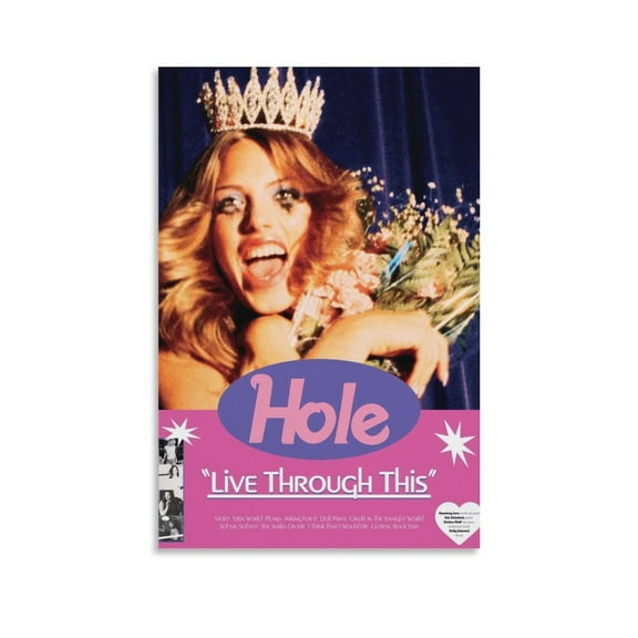 Live Through This by Hole Cover Poster Wall Art Painting (2) Home Decor Poster Wall Art Hanging Picture Print Bedroom Decorative Painting Posters Room Aesthetic 24x36inch(60x90cm)