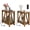 Rustic Brown, variant on Narrow Black End Table with Charging Station of Open Storage Shelf, Sofa Side Table with 2 USB Ports and 2 Power Outlets, Slim Farmhouse End Table for Small Spaces, 11.8" D x 23.6" W x 23.74" H