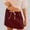 *Wine, variant on Binmer Women's Elastic Waist Drawstring A Line Mini Skirt,Casual Trendy Summer Skirt with Pockets Beige,Women's Plus L