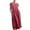 Wine, variant on QLEICOM Summer Dress for Women Solid Sleeveless Cotton Linen Dress, Casual Loose Baggy Kaftan Long Dress with Pocket, Hawaiian Beach Dress Sundresses Coffee 5XL