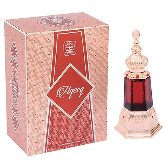 Naseem Aqeeq Concentrated Perfume Oil Roll On For Men 18ml, 0.6 Fl.oz. | Alcohol Free & Long Lasting Perfume For Boys - With Rose, Violet, Musk & Patchouli Notes | Luxury Perfume For Daily Use