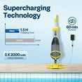 thumbnail image 4 of SPECSTAR Cordless Pool Vacuum with Telescopic Pole, Powerful Suction up to 18.5 GPM, 60 Mins Running Time, Handheld Rechargeable Swimming Pool Cleaner for Pools/Spas/Hot Tubs, Yellow, 4 of 8