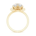 thumbnail image 3 of Rosec Jewels Womens Moissanite Engagement Ring, Floral Ring (D-VS1 Quality), 14K Yellow Gold, US 9.00, 3 of 9