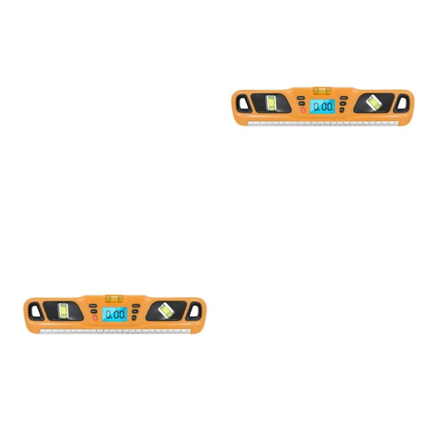 Scienceny Inclinómetro de nivel electrónico de 11 pulgadas con imanes para la construcción Amarillo 11.3x2.3x0.8 pulgadas 2piezas