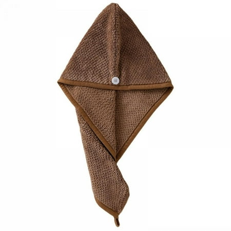 

1 Pack Hair Towel Wrap Hair Drying Towel with Button Microfiber Hair Towel Dry Hair Hat Bath Hair Cap