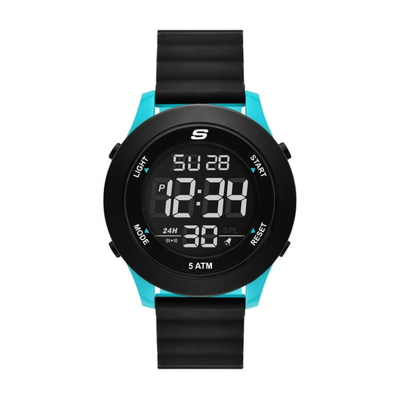 Skechers Men's Rosencrans Digital, Black Polycarbonate Watch
