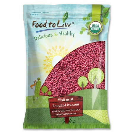 Organic Small Red Chili Beans, 10 Pounds - Non-GMO, Kosher, Sproutable, Raw, Vegan - by Food to Live