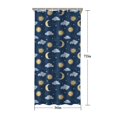 thumbnail image 5 of Dark Blue Sun Moon Cloud Star Pattern Shower Curtain 36"x72" ,Bathroom Decorative Shower Curtains Set with 12 Hooks,Modern Waterproof Washable Shower Curtain, 5 of 6