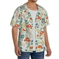 thumbnail image 2 of Fotbe Garden Of Little Bunnies Camisa Estampada de Manga Corta para Hombre, Casual de Verano, Estilo Playero, Sin Arrugas-Small, 2 of 5