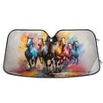 thumbnail image 2 of Horse Colorful Automotive Front Car Windshield Sun Shade Reflector Foldable for Front Fit for Cars Truck SUVs, 2 of 8