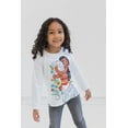 thumbnail image 2 of Disney Princess Moana Jasmine Belle Big Girls 3 Pack Long Sleeve T-Shirts Toddler to Big Kid, 2 of 5
