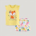 thumbnail image 2 of Toddler Girls Clothes 18M 24M 2T 3T 4T 5T 6T 7T Summer Outfits Baby Girls Sleeveless Cute Cartoon Printed Vest Tops Print Shorts Sets Clothing Set, 2 of 6