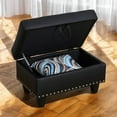 thumbnail image 5 of "JESTOP Faux Leather Storage Ottoman Bench, Rectangle Upholstered Footstool with Storage, 28""x19""x17""", 5 of 8