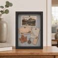 thumbnail image 4 of KAIWIN 8x10 Black Shadow Box Frame for Photos and Keepsakes,Home Office Display Case with Real Glass,Soft Linen Backing and Colorful Pins, 4 of 6