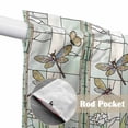 thumbnail image 2 of Dark Green Grass Kitchen Window Curtains, Swag Curtains Valance for Bedroom Living Room Bathroom, Flower Dragonfly Retro Pastoral Rustic Rod Pocket Window Curtain Block Drapes 2 Panels 36"x63", 2 of 9