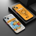 thumbnail image 2 of Cute Garfield For iPhone 15 Ultra 14 13 12 11 Mini XS XR X 8 7 Pro Max Plus Frosted Translucent Phone Case, 2 of 6