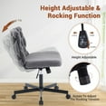 thumbnail image 2 of Chaise Moderne à Croisillons, Chaise de Bureau Extra Grand avec Hauteur Réglable et Roulettes Pivotantes à 360°, Chaise de Bureau Ergonomique Pivotante et Confortable pour la Maison, 2 of 7