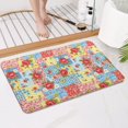 thumbnail image 4 of Pioneer Flower Floral Print Pattern Bathroom Rugs Mat, Non Slip Microfiber Bathroom Rug with Rubber Backing, Soft Mats for Bathroom Floor Tub Shower, 17"x27", 4 of 5